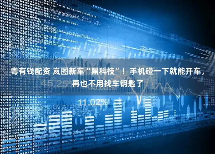 粤有钱配资 岚图新车“黑科技”！手机碰一下就能开车，再也不用找车钥匙了
