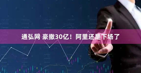 通弘网 豪撒30亿！阿里还是下场了